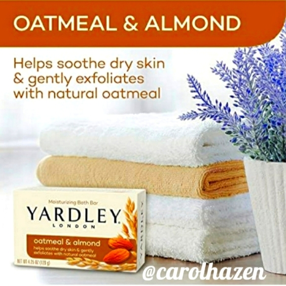 NEW 3 Bars Yardley of London Oatmeal & Almond Soap Sensitive Skin Luxury - Picture 1 of 7